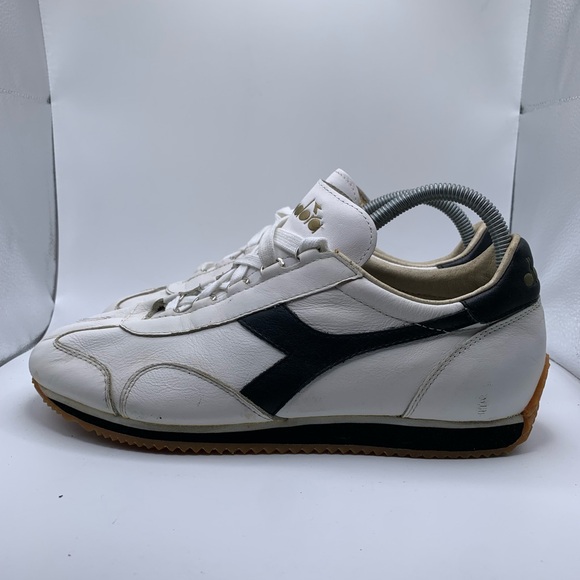 Diadora Other - 2003 Diadora Equipe HS Heritage Collection White Black Gold Letters Men‎ 8